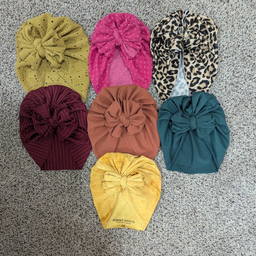 Colorful Knotted Turban Headbands Set